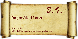 Dojcsák Ilona névjegykártya